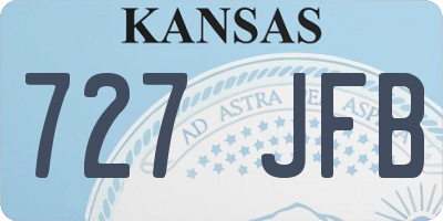 KS license plate 727JFB