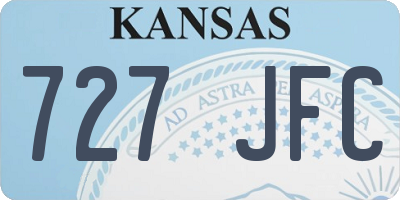 KS license plate 727JFC