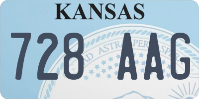 KS license plate 728AAG