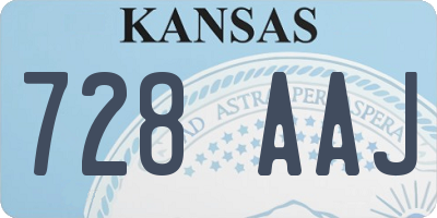 KS license plate 728AAJ