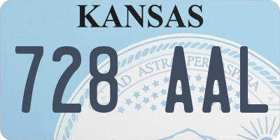 KS license plate 728AAL