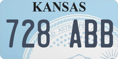 KS license plate 728ABB