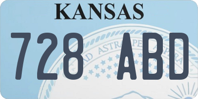 KS license plate 728ABD