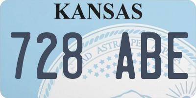 KS license plate 728ABE
