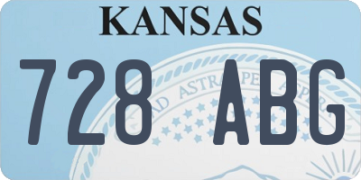 KS license plate 728ABG