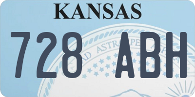 KS license plate 728ABH