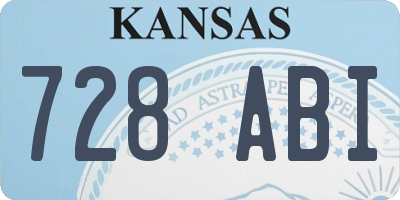 KS license plate 728ABI