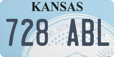 KS license plate 728ABL