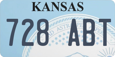 KS license plate 728ABT