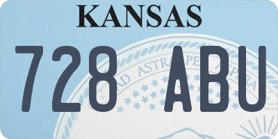 KS license plate 728ABU