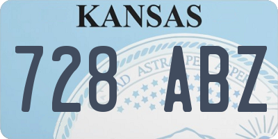 KS license plate 728ABZ