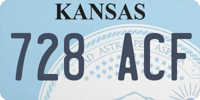 KS license plate 728ACF