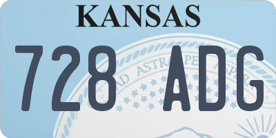 KS license plate 728ADG