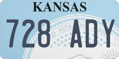 KS license plate 728ADY