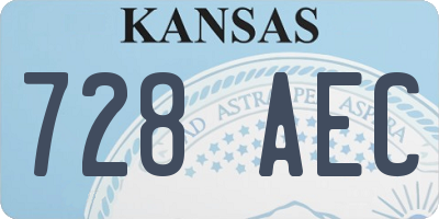 KS license plate 728AEC