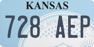 KS license plate 728AEP