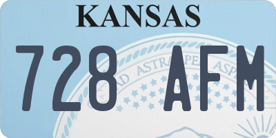 KS license plate 728AFM