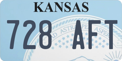 KS license plate 728AFT