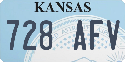 KS license plate 728AFV