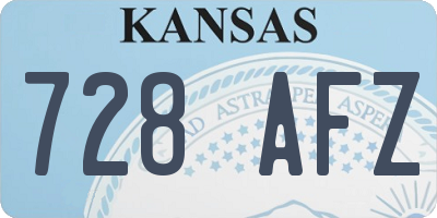 KS license plate 728AFZ