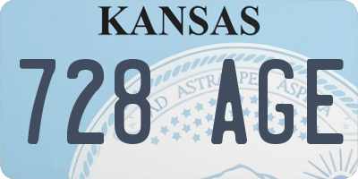 KS license plate 728AGE