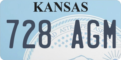KS license plate 728AGM