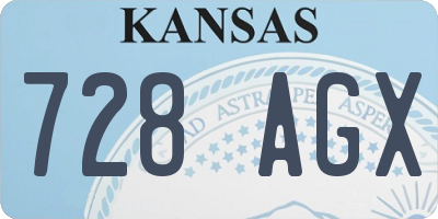 KS license plate 728AGX