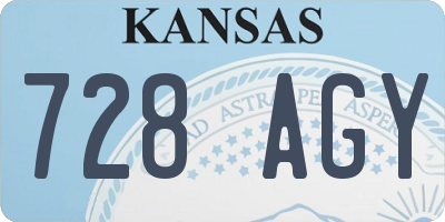KS license plate 728AGY
