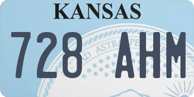 KS license plate 728AHM