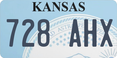 KS license plate 728AHX