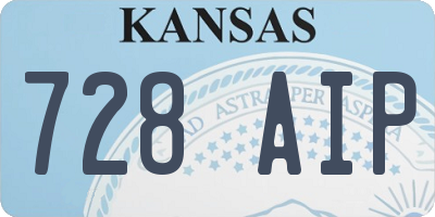 KS license plate 728AIP