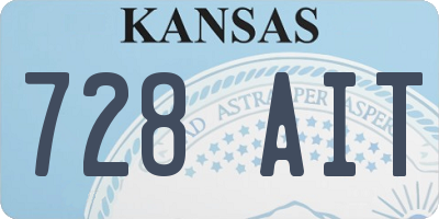 KS license plate 728AIT