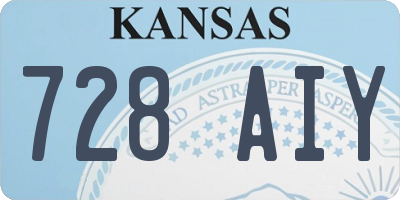 KS license plate 728AIY