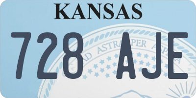 KS license plate 728AJE