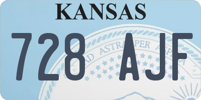 KS license plate 728AJF
