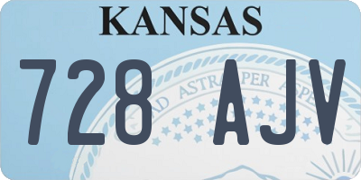 KS license plate 728AJV