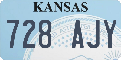KS license plate 728AJY