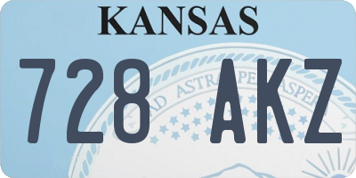 KS license plate 728AKZ