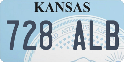 KS license plate 728ALB