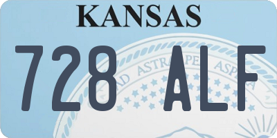 KS license plate 728ALF