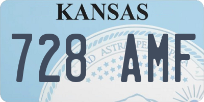 KS license plate 728AMF