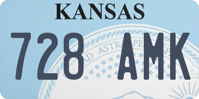 KS license plate 728AMK