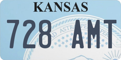 KS license plate 728AMT