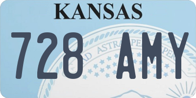 KS license plate 728AMY
