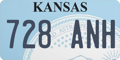 KS license plate 728ANH