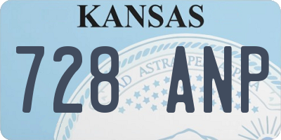 KS license plate 728ANP