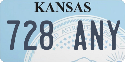 KS license plate 728ANY
