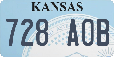 KS license plate 728AOB