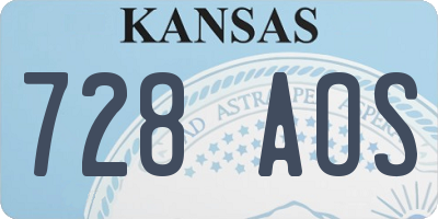 KS license plate 728AOS