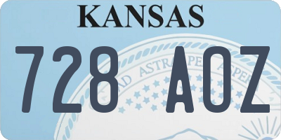 KS license plate 728AOZ